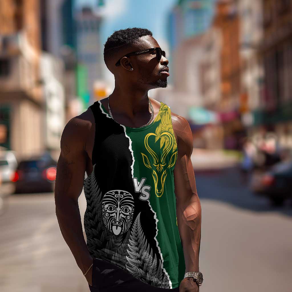 Personalised New Zealand Vs South Africa Rugby Men Tank Top Rivals Dynamics LT7