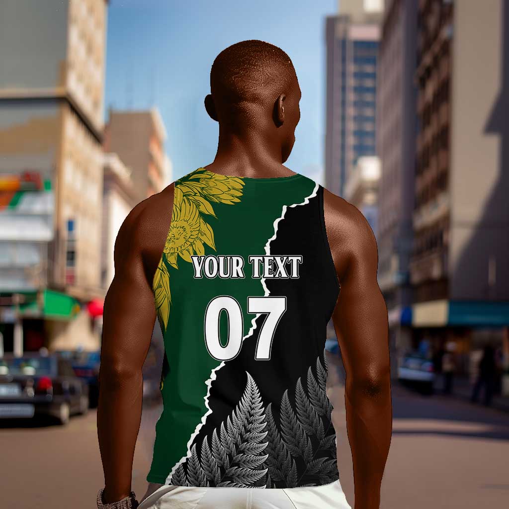 Personalised New Zealand Vs South Africa Rugby Men Tank Top Rivals Dynamics LT7