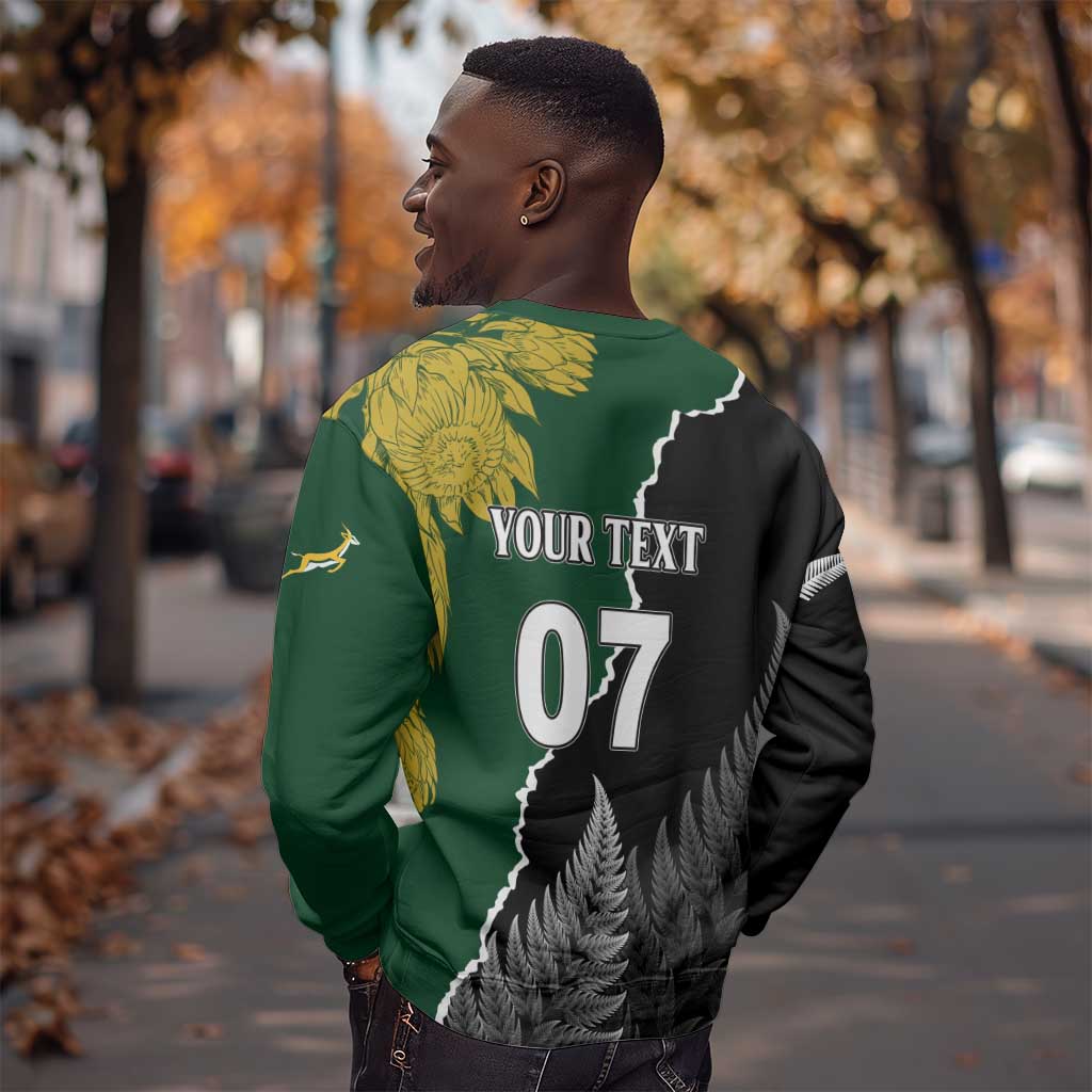Personalised New Zealand Vs South Africa Rugby Sweatshirt Rivals Dynamics LT7