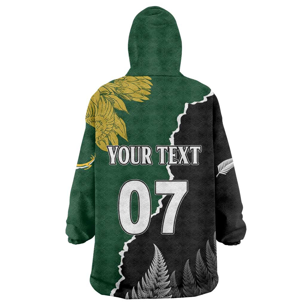 Personalised New Zealand Vs South Africa Rugby Wearable Blanket Hoodie Rivals Dynamics LT7