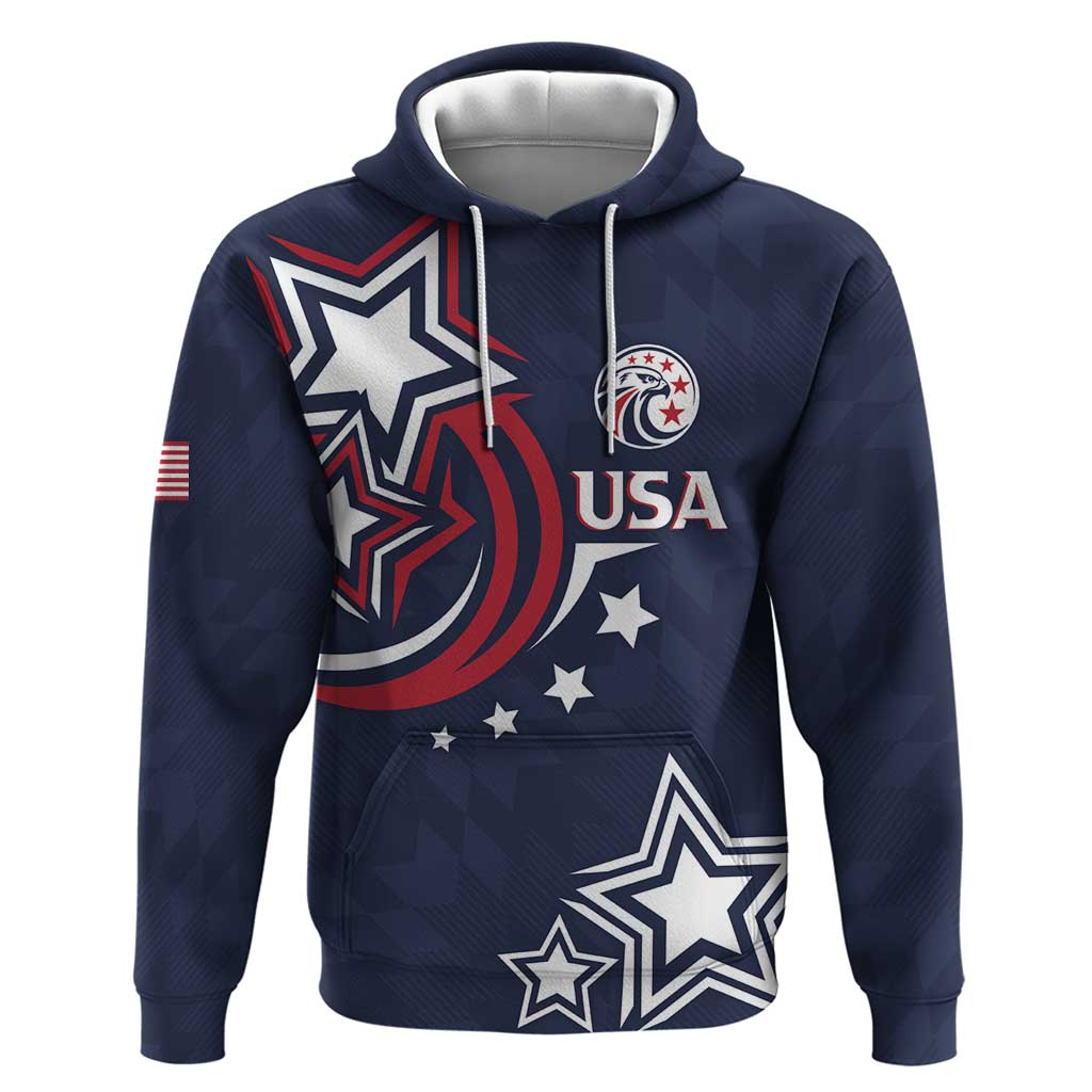 USA Rugby 2024 Custom Hoodie GO Eagles Assemble - Blue Version LT7