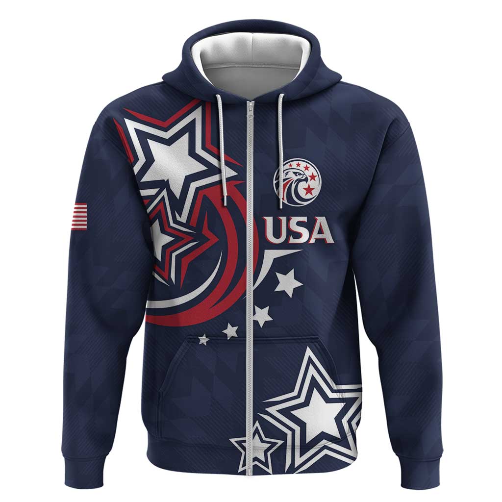 USA Rugby 2024 Custom Hoodie GO Eagles Assemble - Blue Version LT7