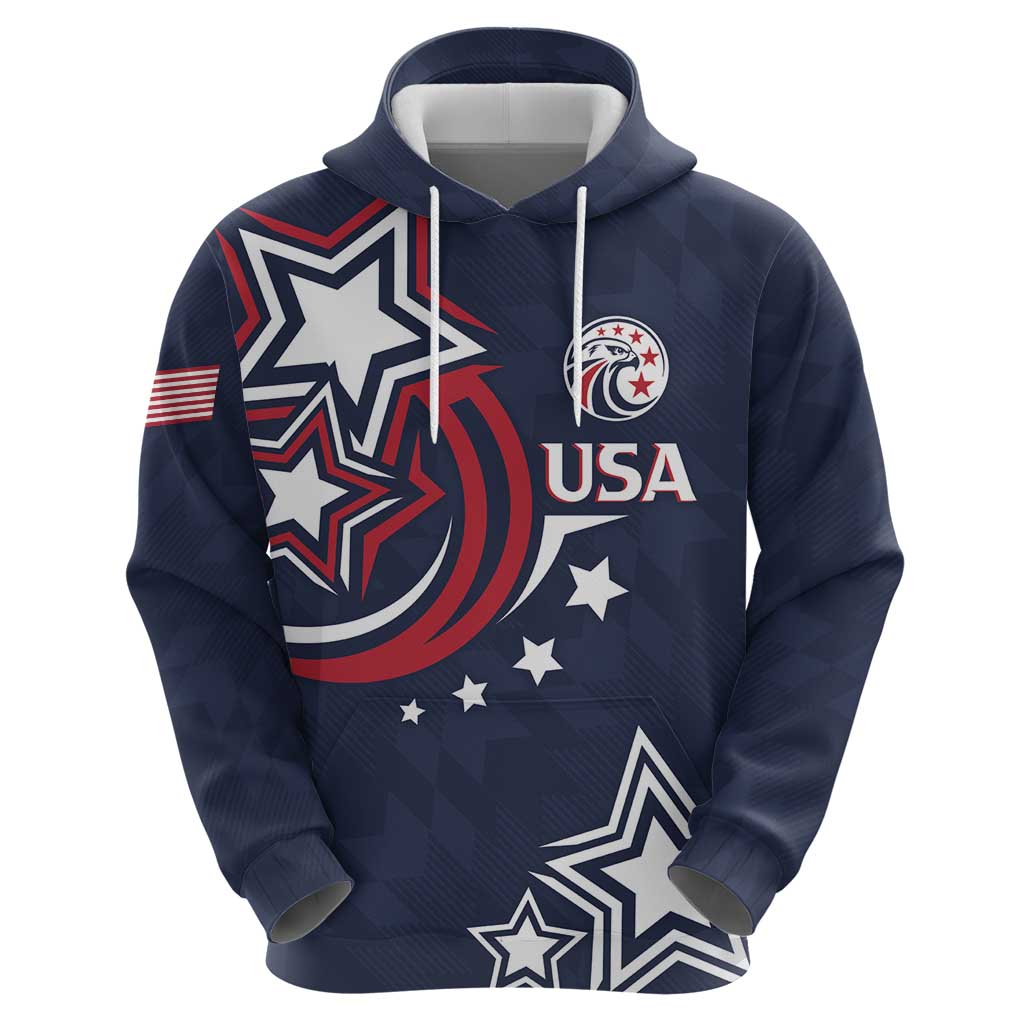 USA Rugby 2024 Custom Hoodie GO Eagles Assemble - Blue Version LT7
