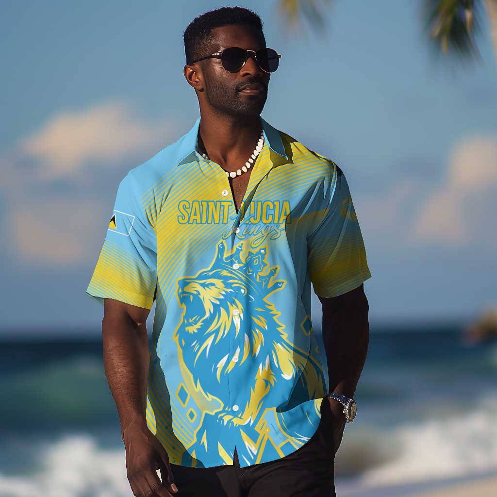 Saint Lucia Cricket Personalized Hawaiian Shirt The Roaring King LT7