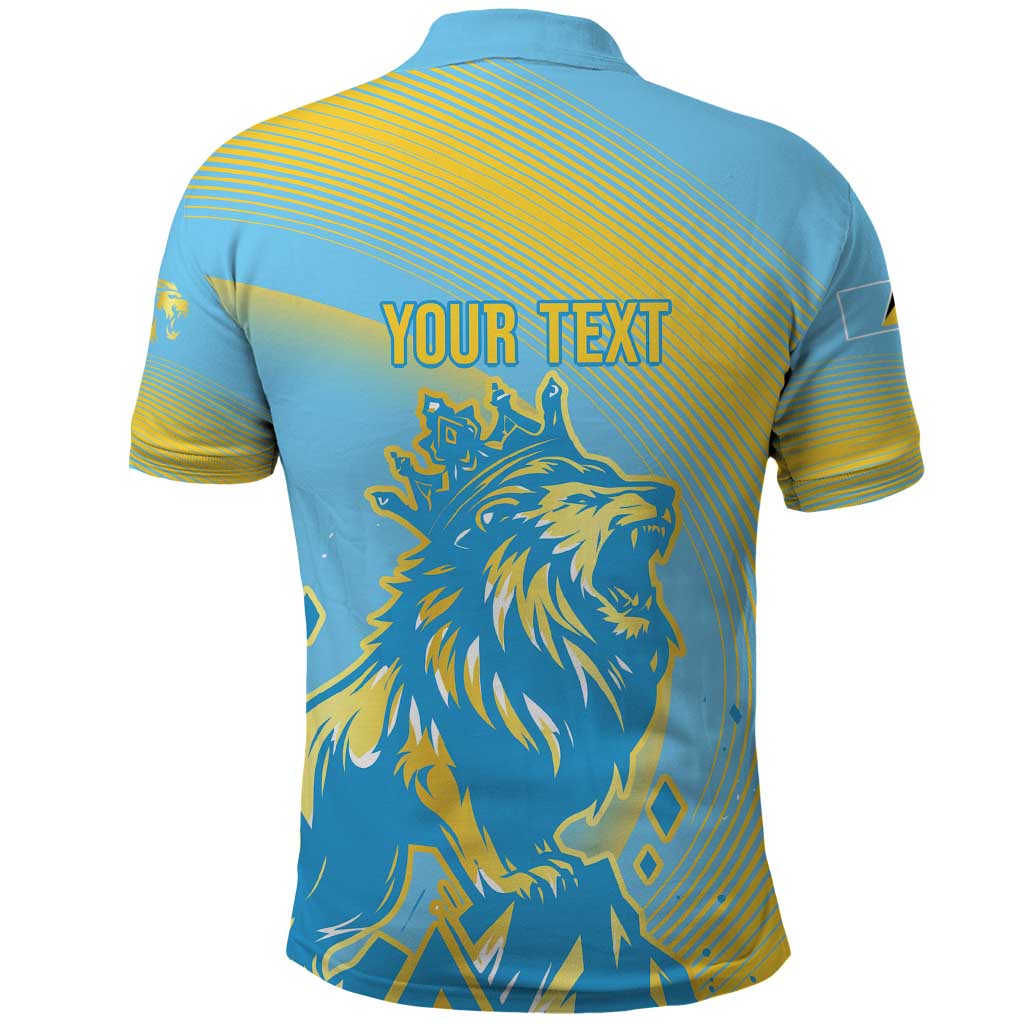 Saint Lucia Cricket Personalized Polo Shirt The Roaring King LT7
