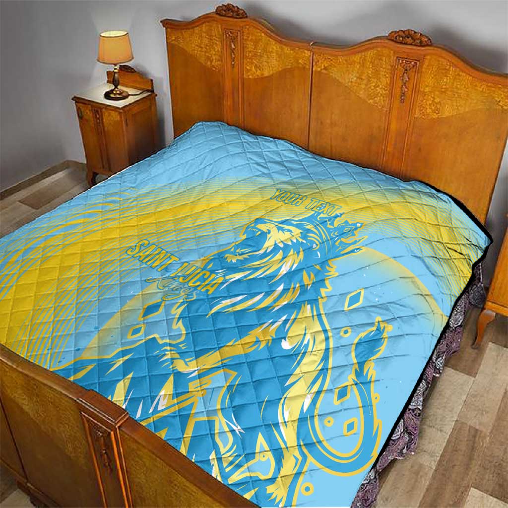 Saint Lucia Cricket Personalized Quilt The Roaring King LT7