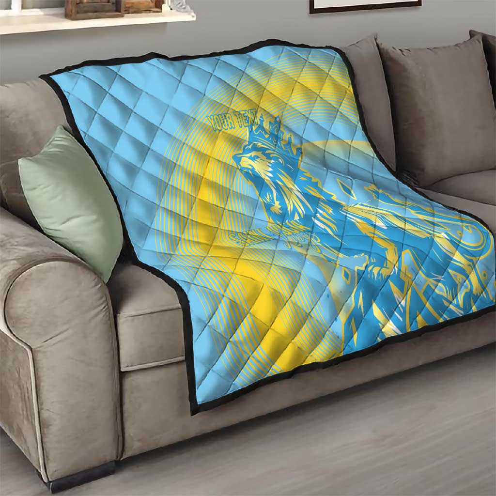 Saint Lucia Cricket Personalized Quilt The Roaring King LT7