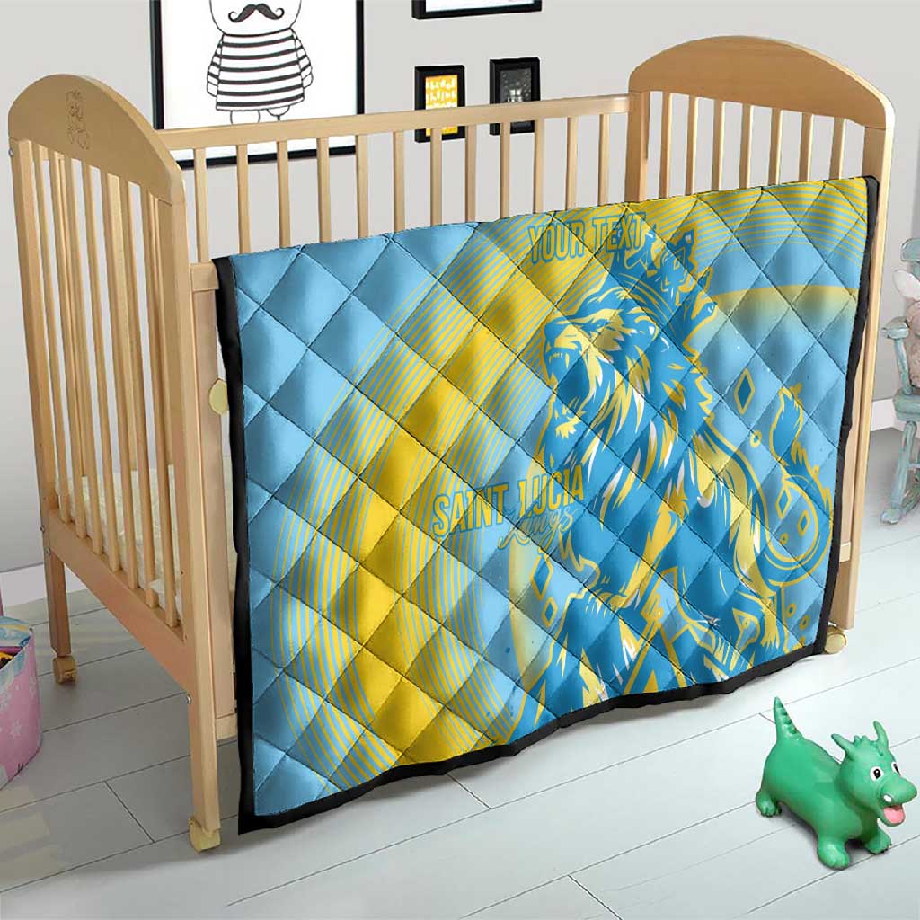 Saint Lucia Cricket Personalized Quilt The Roaring King LT7