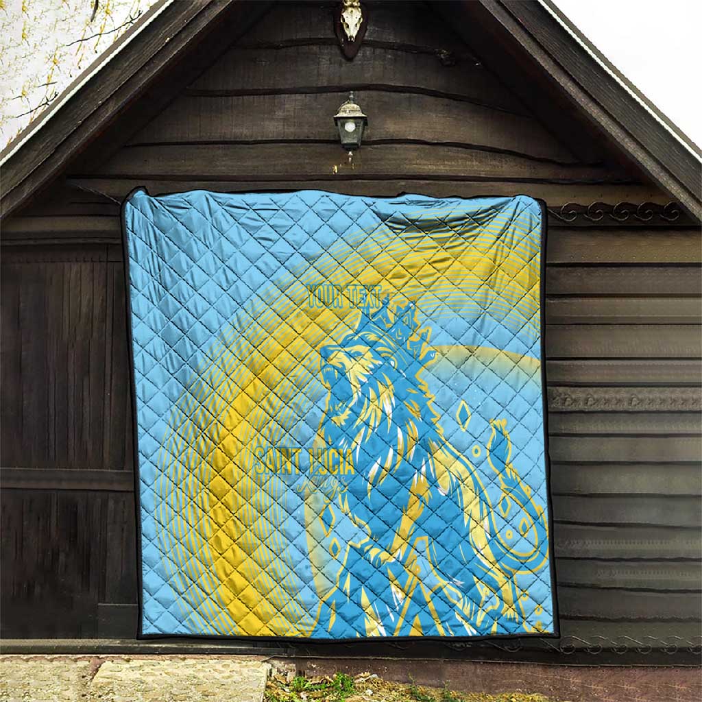 Saint Lucia Cricket Personalized Quilt The Roaring King LT7