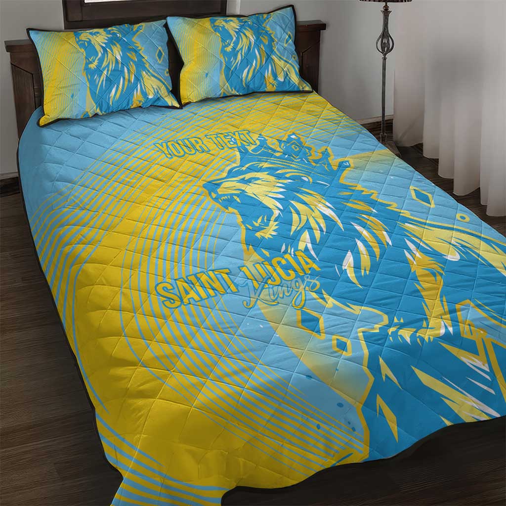 Saint Lucia Cricket Personalized Quilt Bed Set The Roaring King LT7