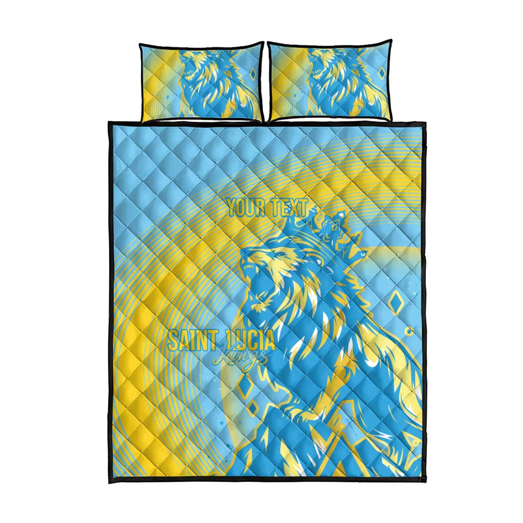 Saint Lucia Cricket Personalized Quilt Bed Set The Roaring King LT7