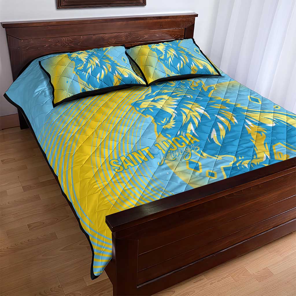 Saint Lucia Cricket Personalized Quilt Bed Set The Roaring King LT7