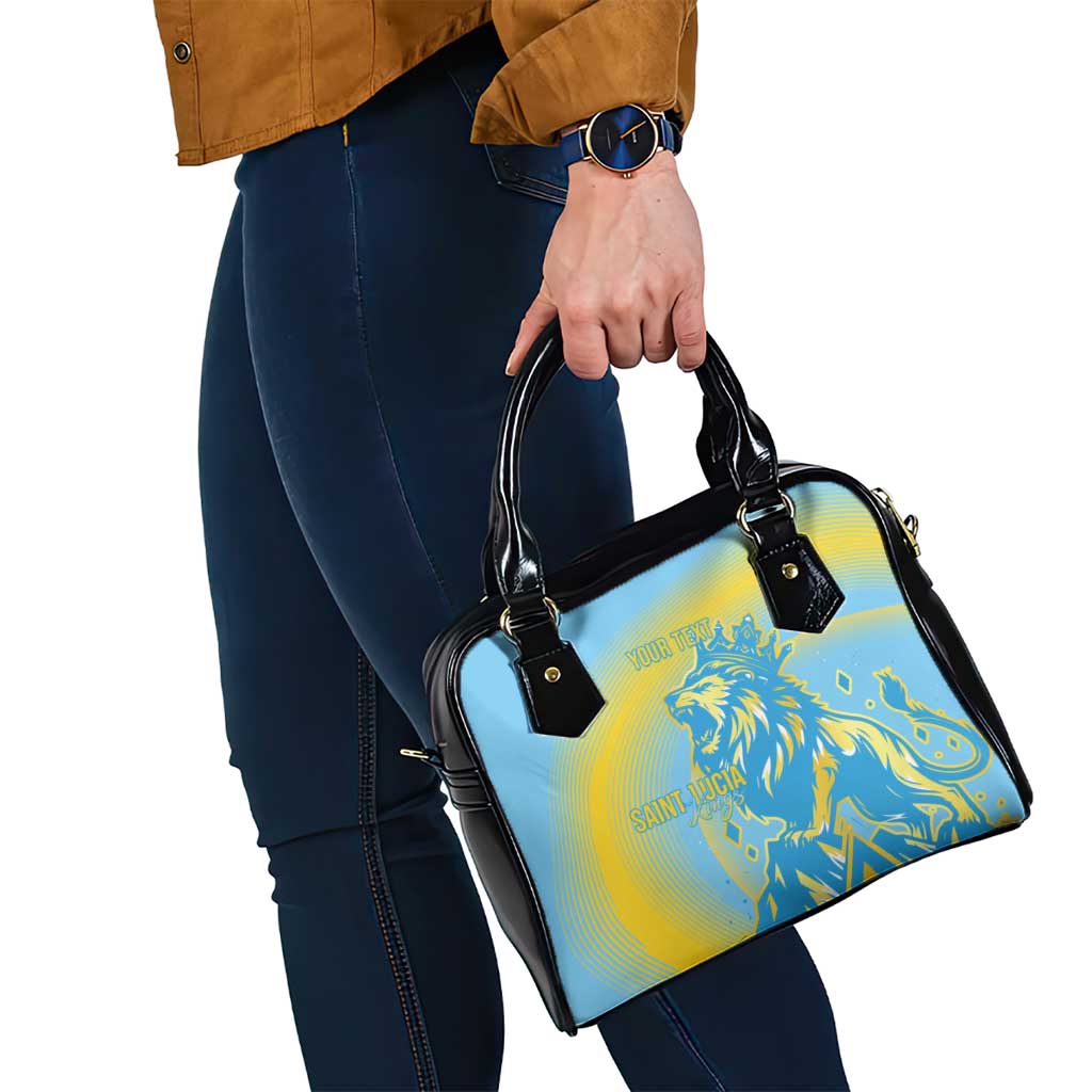 Saint Lucia Cricket Personalized Shoulder Handbag The Roaring King LT7