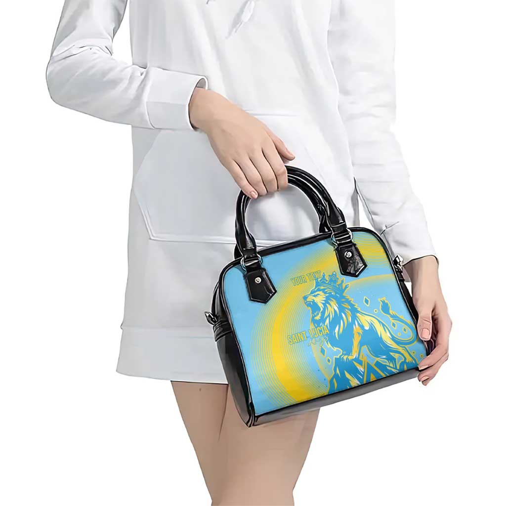 Saint Lucia Cricket Personalized Shoulder Handbag The Roaring King LT7