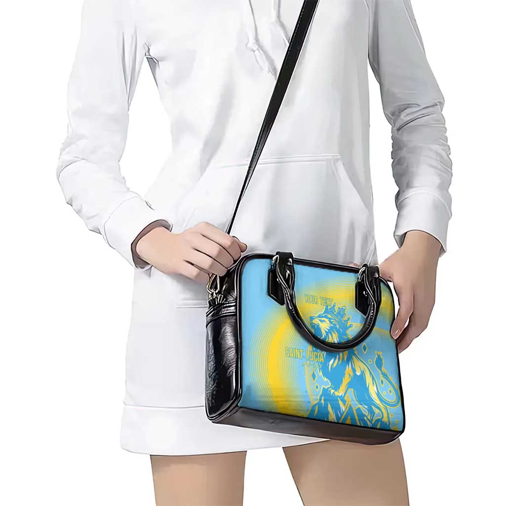 Saint Lucia Cricket Personalized Shoulder Handbag The Roaring King LT7