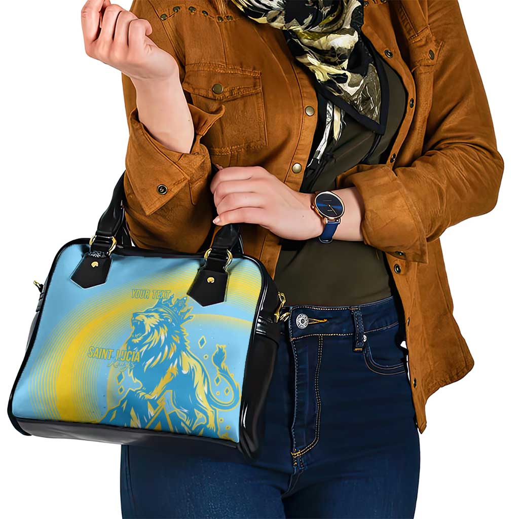 Saint Lucia Cricket Personalized Shoulder Handbag The Roaring King LT7