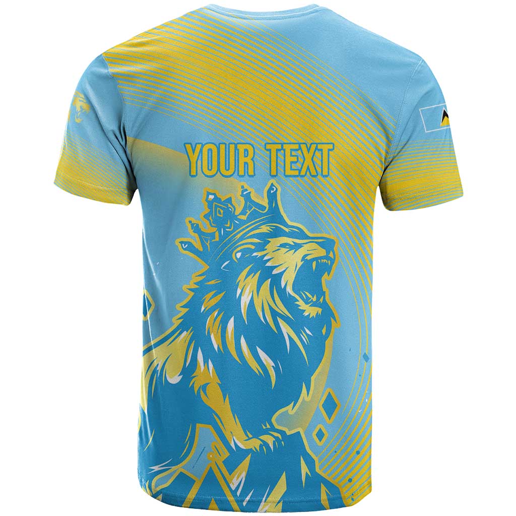 Saint Lucia Cricket Personalized T shirt The Roaring King LT7