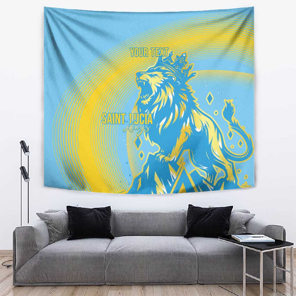 Saint Lucia Cricket Personalized Tapestry The Roaring King LT7