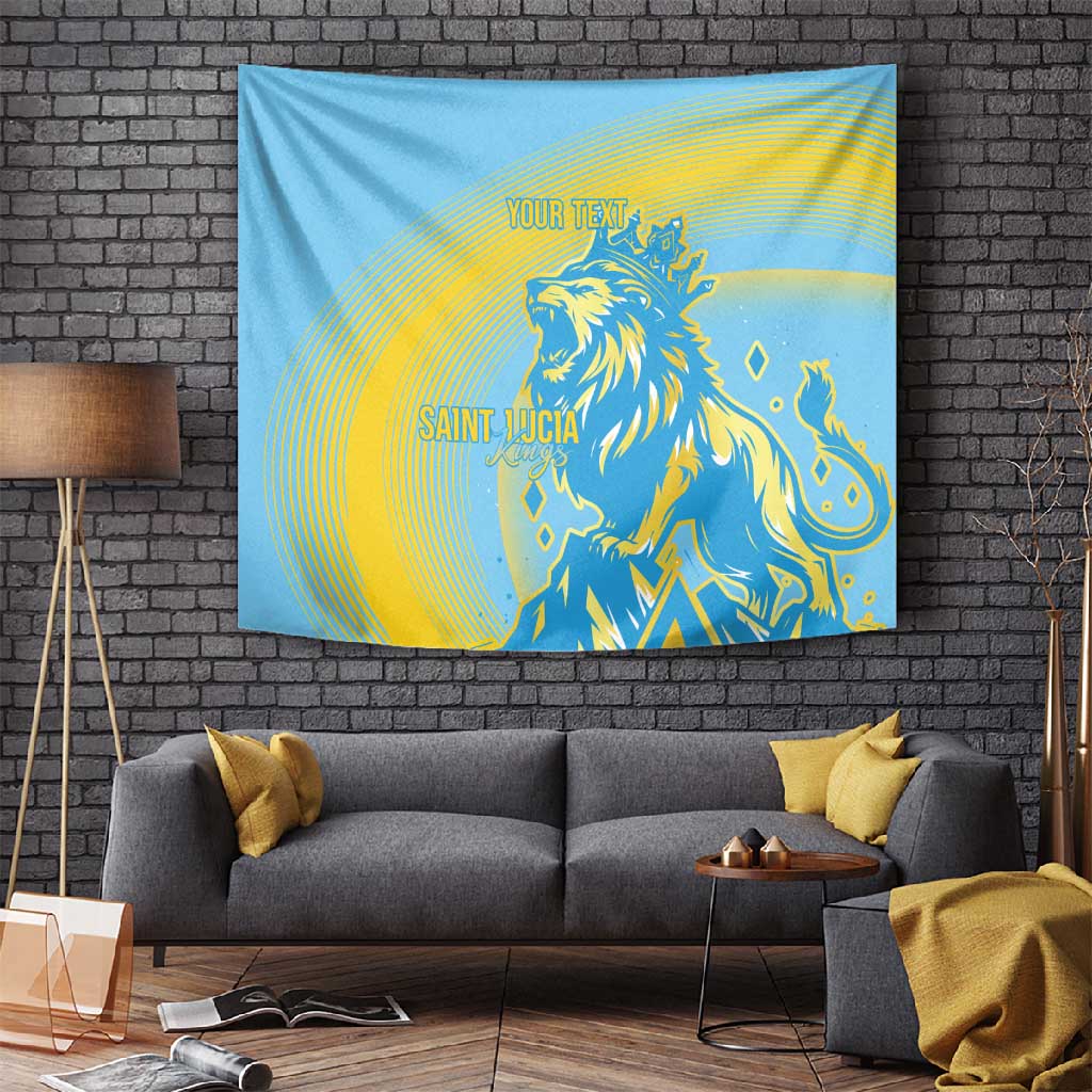 Saint Lucia Cricket Personalized Tapestry The Roaring King LT7
