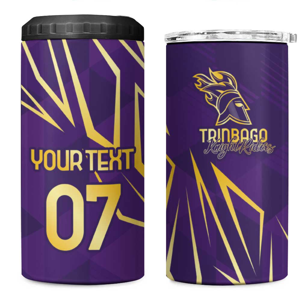 Afro-Trinbago Cricket Custom 4 in 1 Can Cooler Tumbler TKR Quadruple Champion LT7