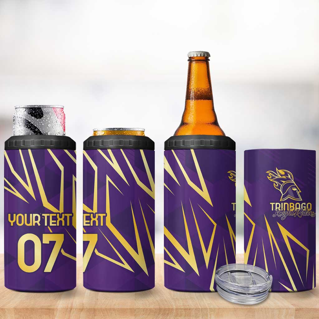 Afro-Trinbago Cricket Custom 4 in 1 Can Cooler Tumbler TKR Quadruple Champion LT7