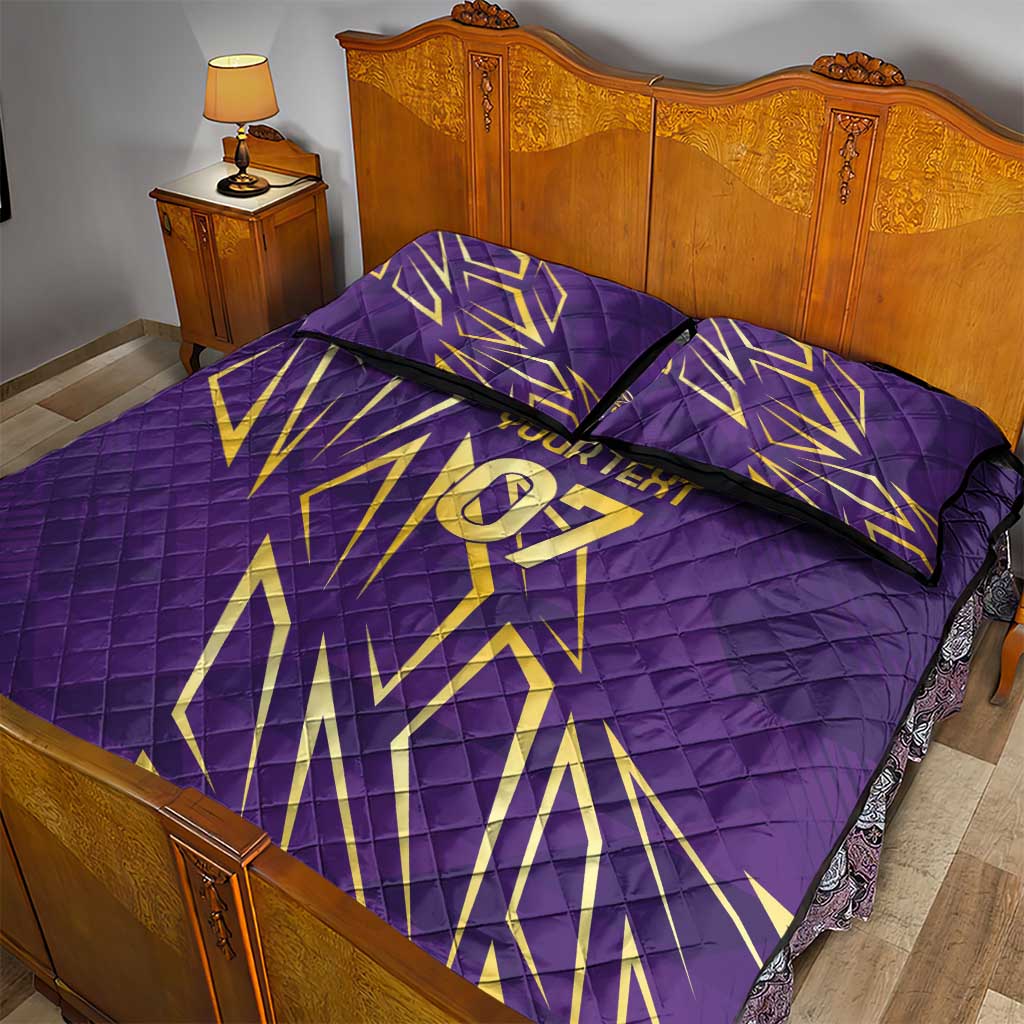 Afro-Trinbago Cricket Custom Quilt Bed Set TKR Quadruple Champion LT7