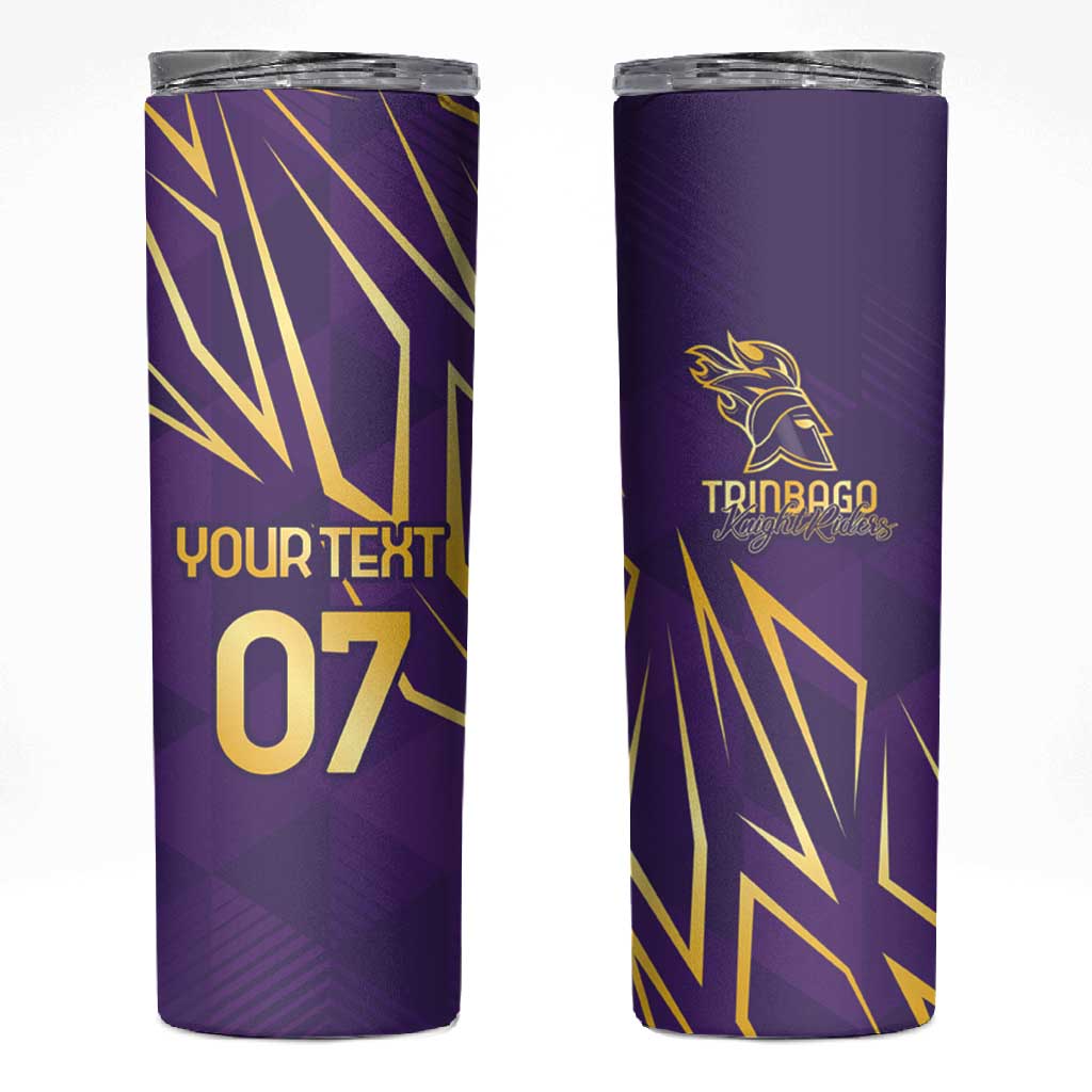 Afro-Trinbago Cricket Custom Skinny Tumbler TKR Quadruple Champion LT7