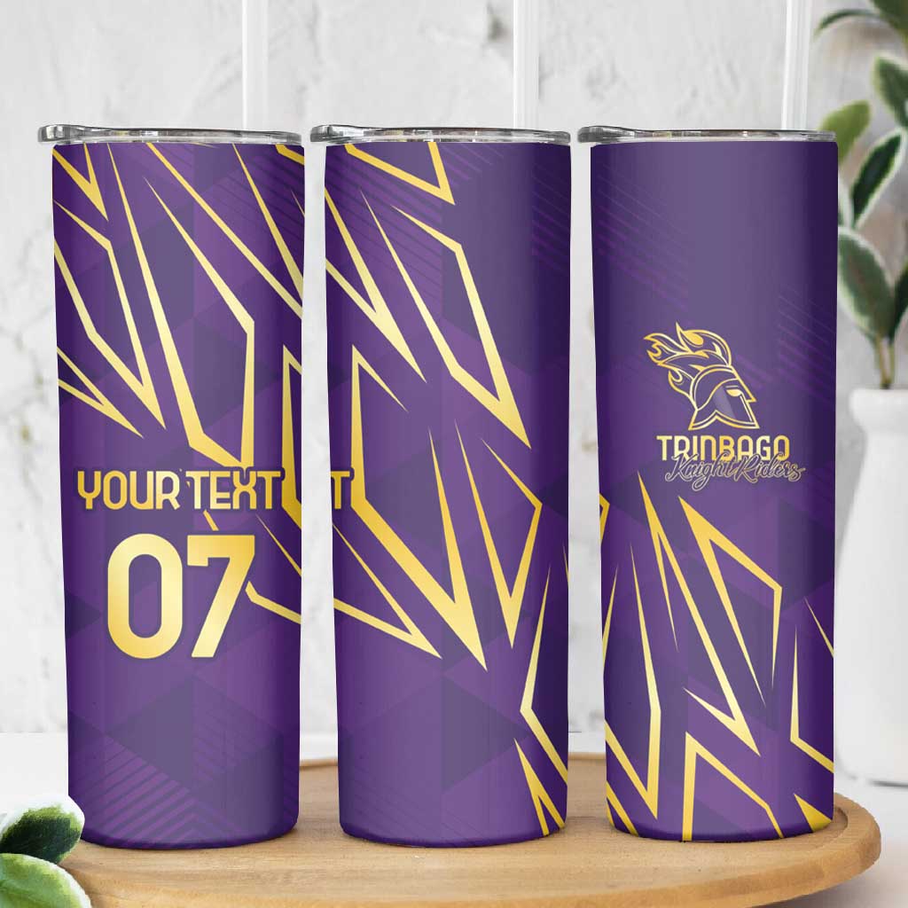 Afro-Trinbago Cricket Custom Skinny Tumbler TKR Quadruple Champion LT7