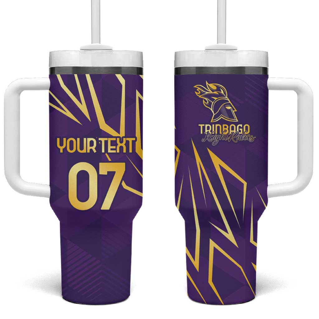 Afro-Trinbago Cricket Custom Tumbler With Handle TKR Quadruple Champion LT7