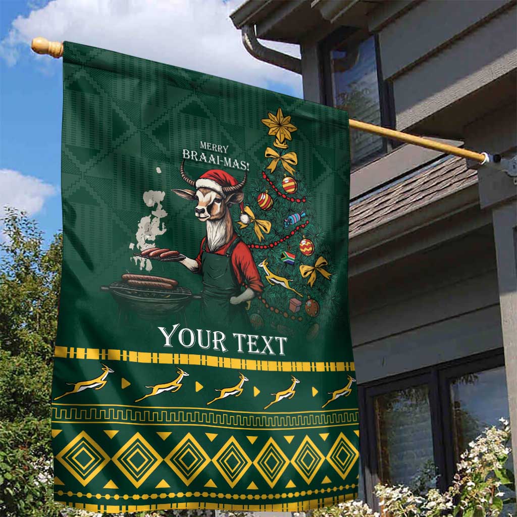 Personalised South Africa Garden Flag Springbok Christmas Braai LT7
