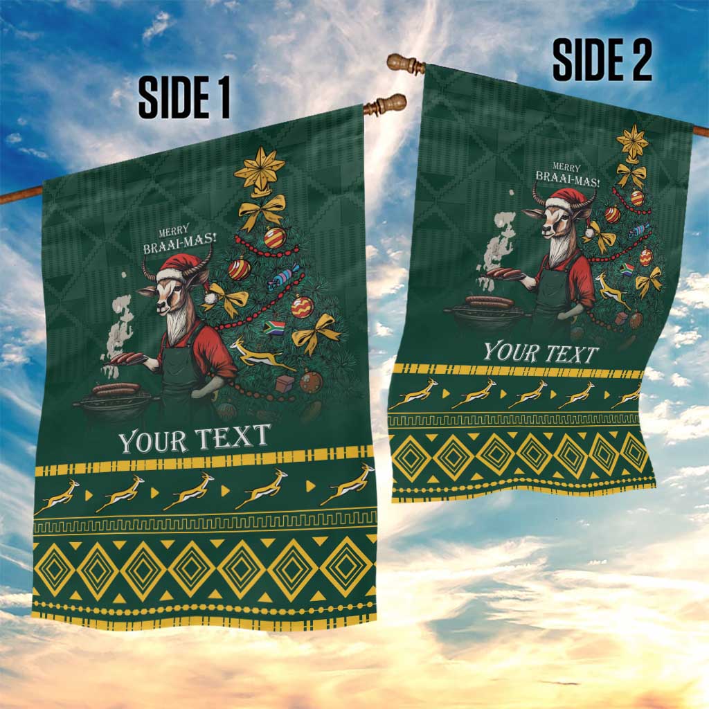 Personalised South Africa Garden Flag Springbok Christmas Braai LT7
