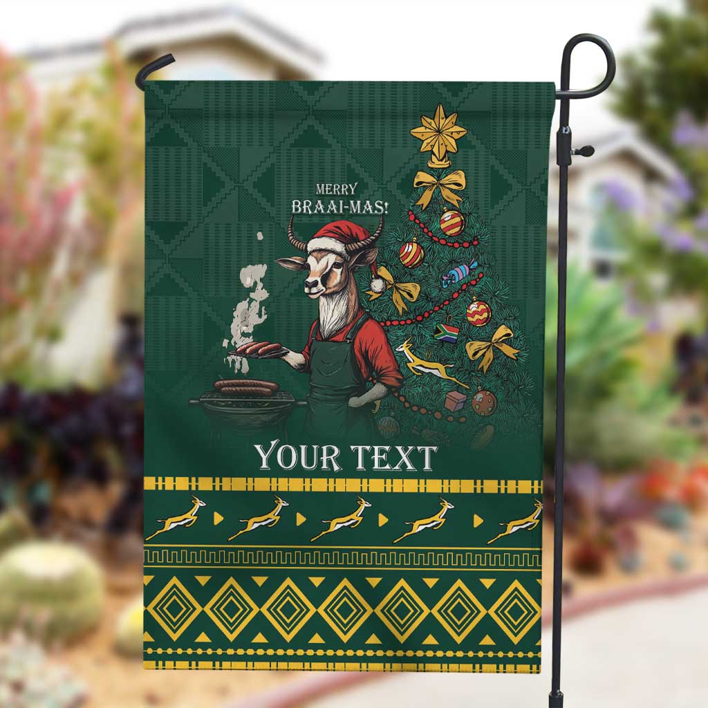 Personalised South Africa Garden Flag Springbok Christmas Braai LT7