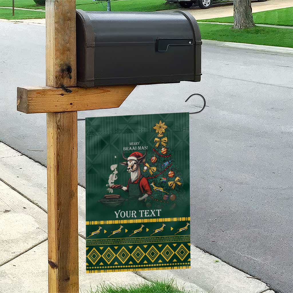 Personalised South Africa Garden Flag Springbok Christmas Braai LT7