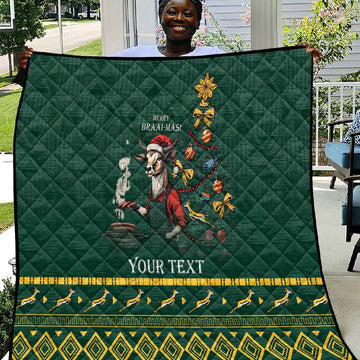 Personalised South Africa Quilt Springbok Christmas Braai LT7