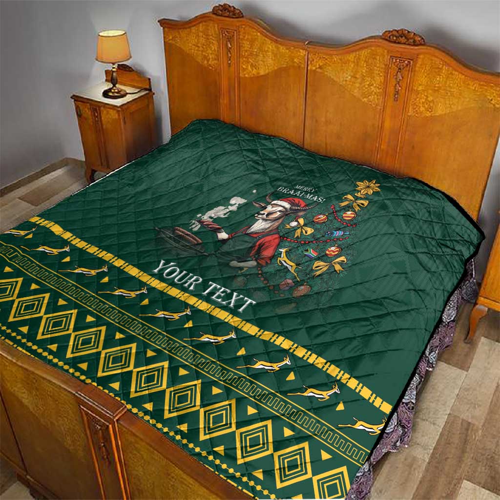 Personalised South Africa Quilt Springbok Christmas Braai LT7