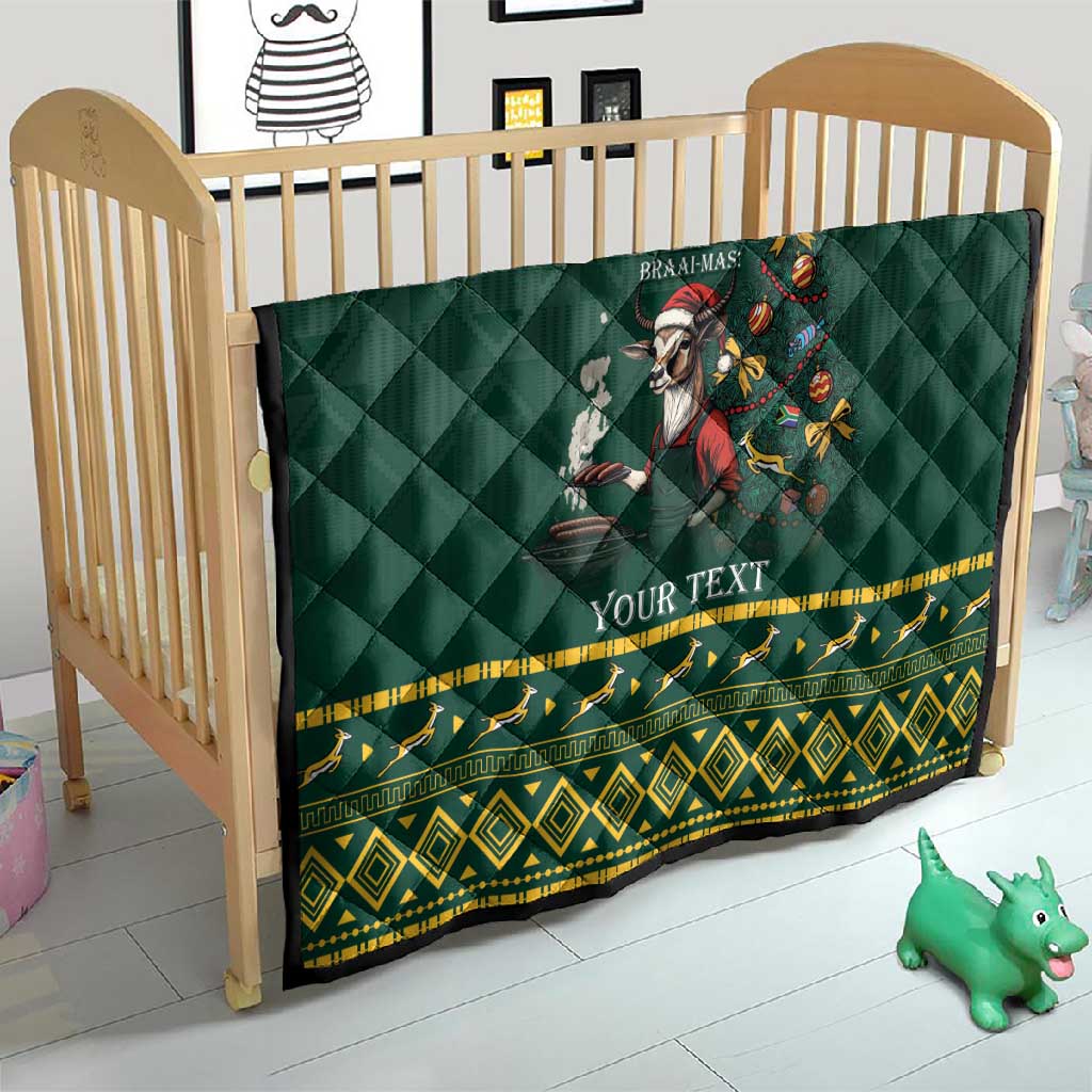 Personalised South Africa Quilt Springbok Christmas Braai LT7