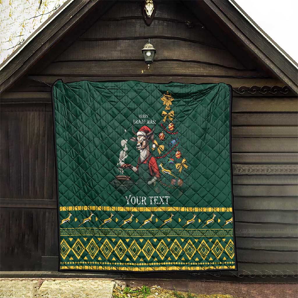 Personalised South Africa Quilt Springbok Christmas Braai LT7