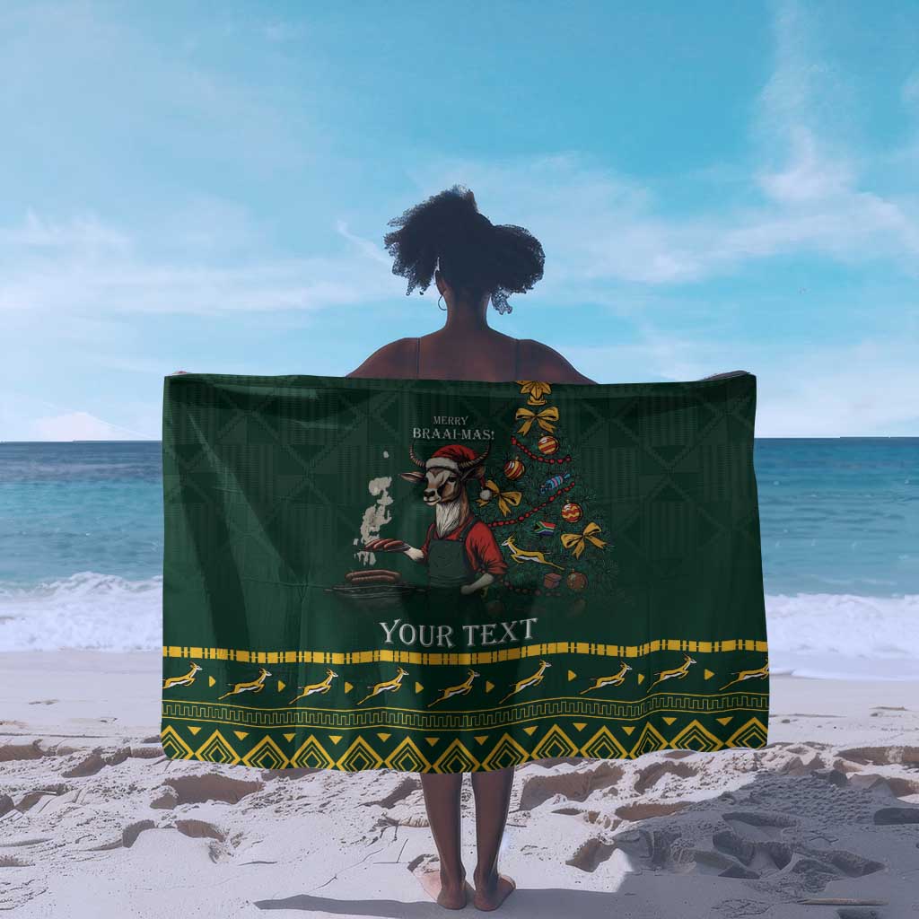 Personalised South Africa Sarong Springbok Christmas Braai LT7