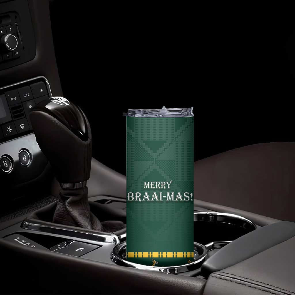 Personalised South Africa Skinny Tumbler Springbok Christmas Braai LT7