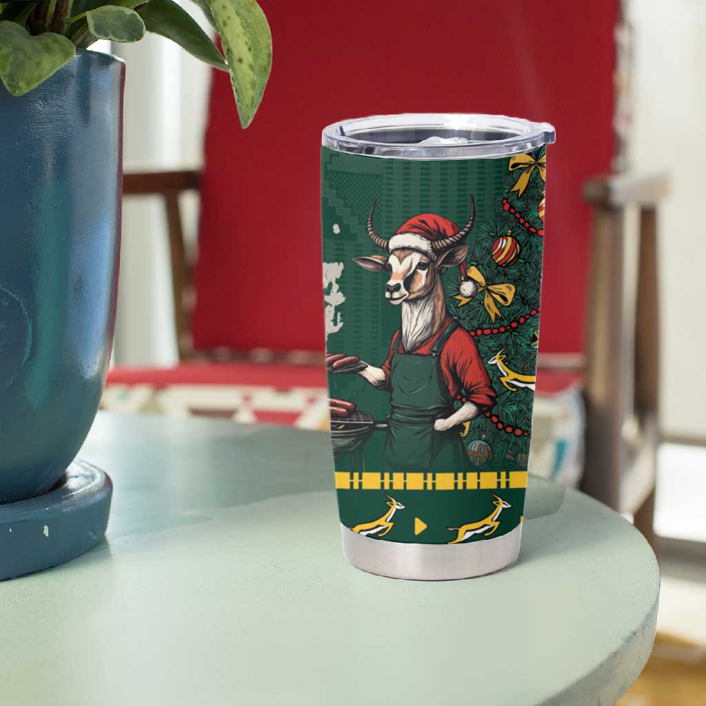 Personalised South Africa Tumbler Cup Springbok Christmas Braai LT7