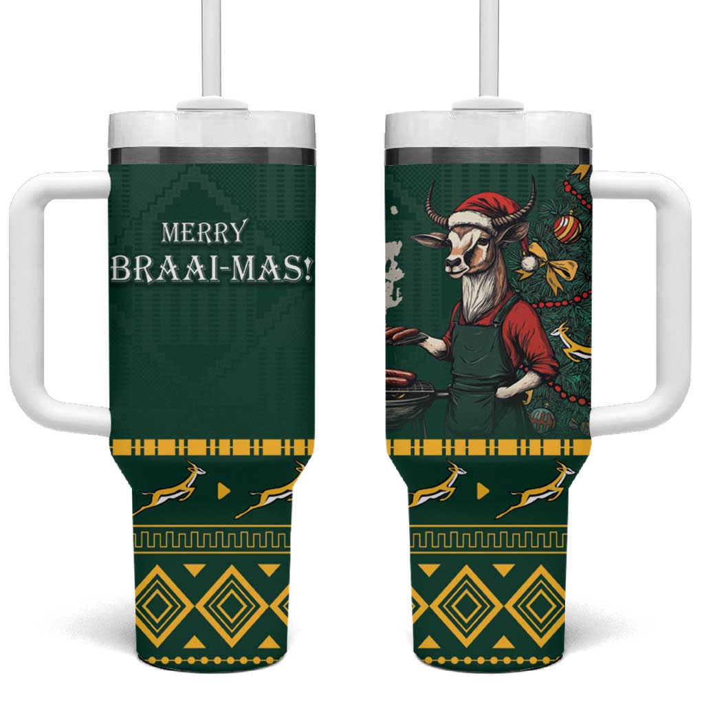 Personalised South Africa Tumbler With Handle Springbok Christmas Braai LT7