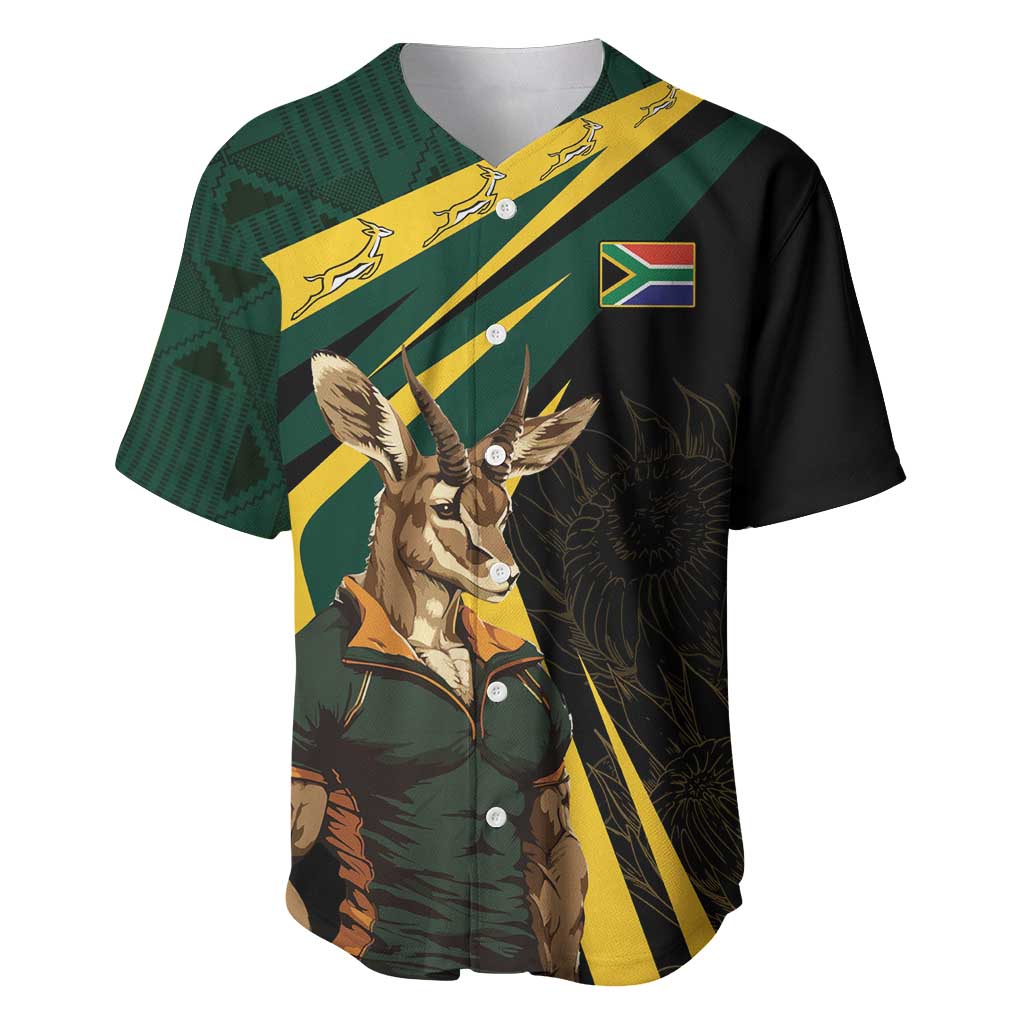 South Africa Bokke Personalised Baseball Jersey Mascot Dynamic LT7