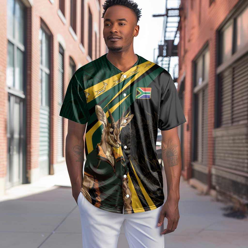 South Africa Bokke Personalised Baseball Jersey Mascot Dynamic LT7