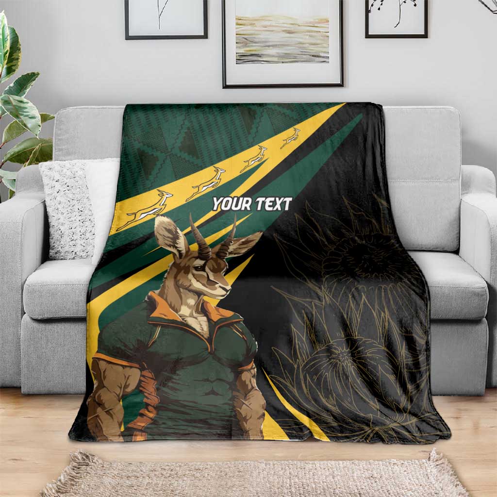 South Africa Bokke Personalised Blanket Mascot Dynamic LT7