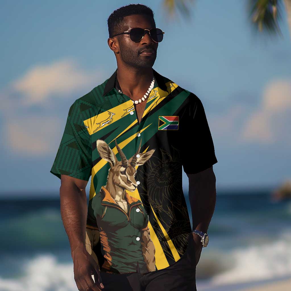 South Africa Bokke Personalised Hawaiian Shirt Mascot Dynamic LT7