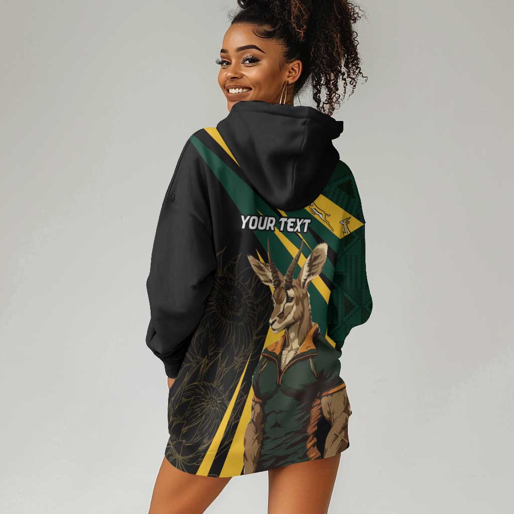 South Africa Bokke Personalised Hoodie Dress Mascot Dynamic LT7