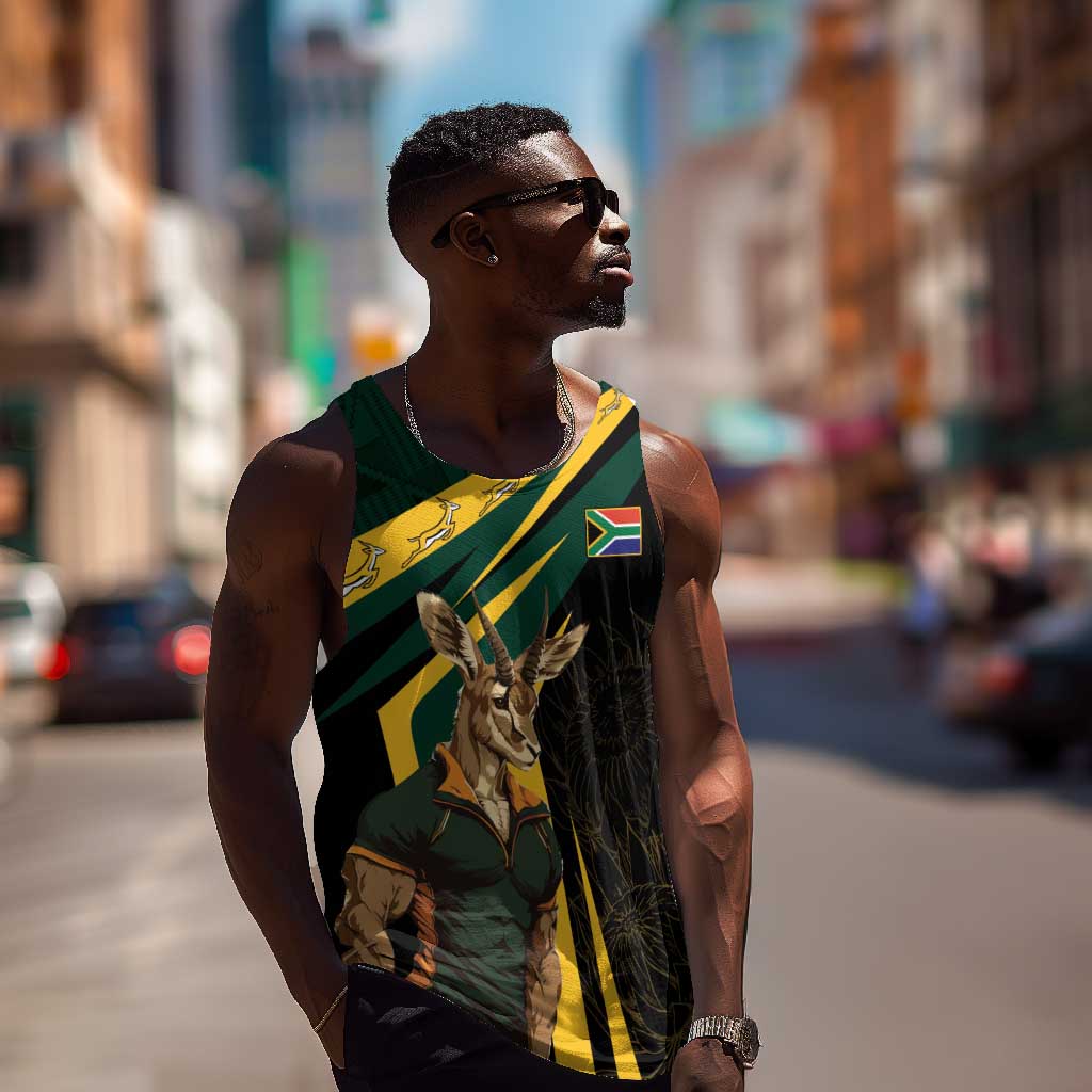 South Africa Bokke Personalised Men Tank Top Mascot Dynamic LT7