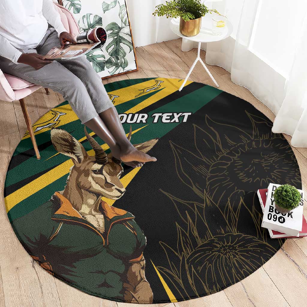 South Africa Bokke Personalised Round Carpet Mascot Dynamic LT7