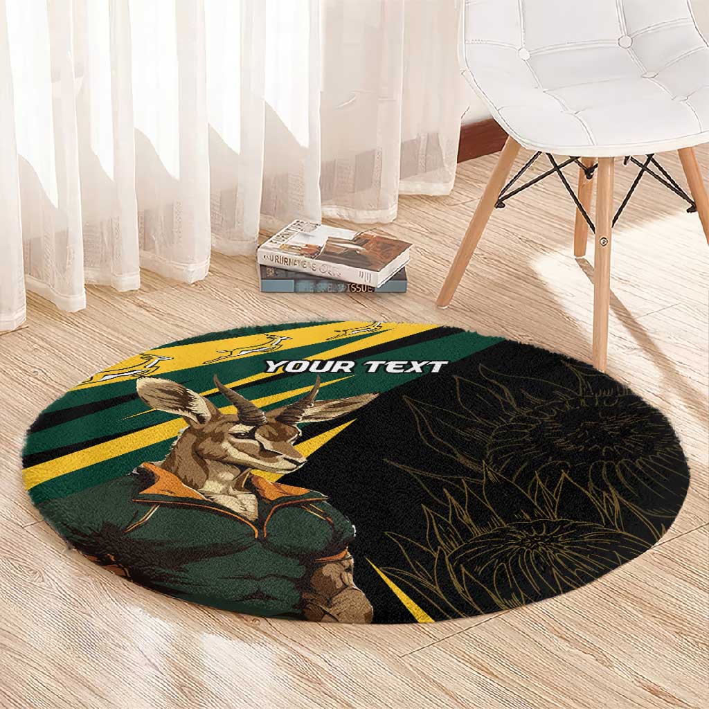 South Africa Bokke Personalised Round Carpet Mascot Dynamic LT7
