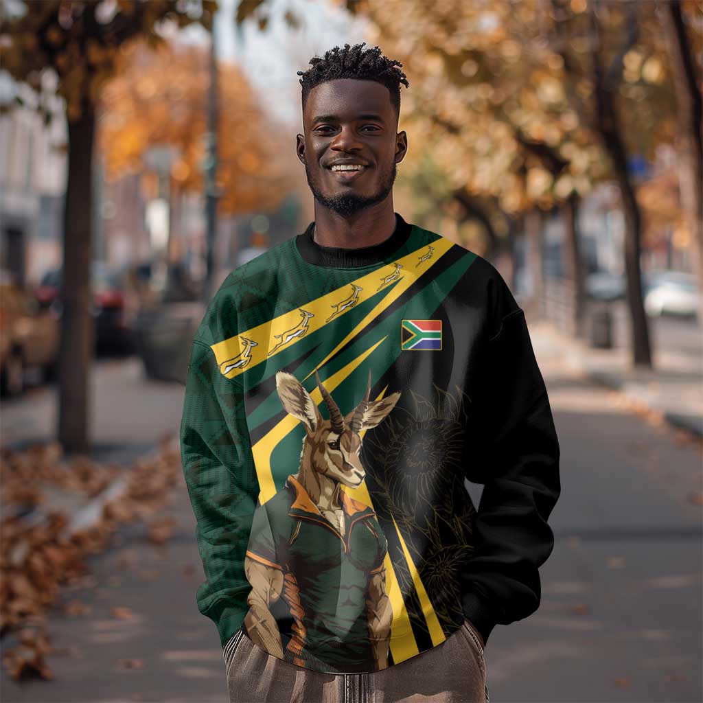 South Africa Bokke Personalised Sweatshirt Mascot Dynamic LT7